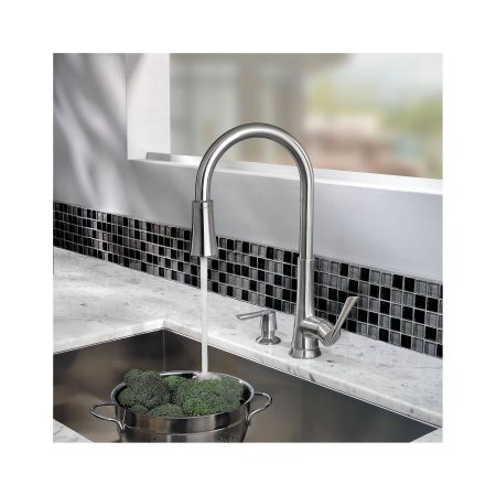 Pfister Mystique Single Handle Pull Down Kitchen Faucet, Stainless Steel