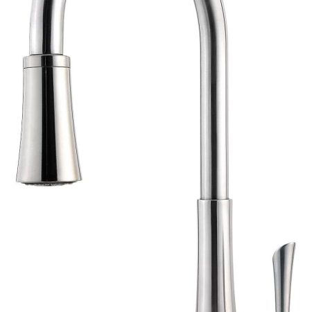 Pfister Mystique Single Handle Pull Down Kitchen Faucet, Stainless Steel