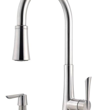 Pfister Mystique Single Handle Pull Down Kitchen Faucet, Stainless Steel