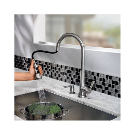 Pfister Mystique Single Handle Pull Down Kitchen Faucet, Stainless Steel