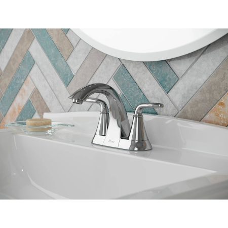 Pfister Pasadena Double Handle 4-in Centerset Bathroom Sink Faucet, WaterSense® Certified, Chrome