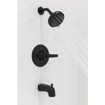 Pfister Rancho Single Handle Tub and Shower Faucet, Matte Black