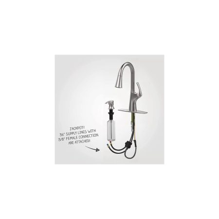 Pfister Seahaven Single Lever Kitchen Faucet with Pfast Connect™, High Arc, Stainless Steel