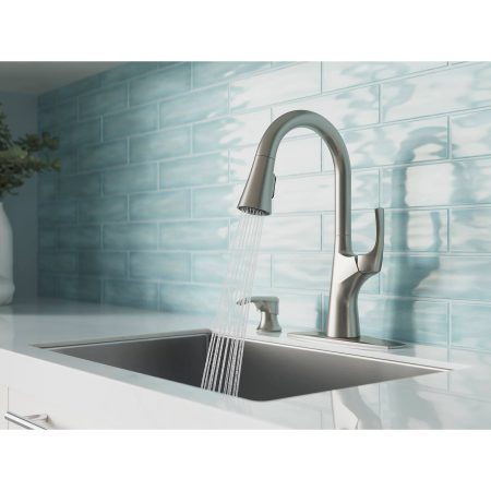 Pfister Seahaven Single Lever Kitchen Faucet with Pfast Connect™, High Arc, Stainless Steel