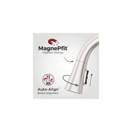 Pfister Seahaven Single Lever Kitchen Faucet with Pfast Connect™, High Arc, Stainless Steel