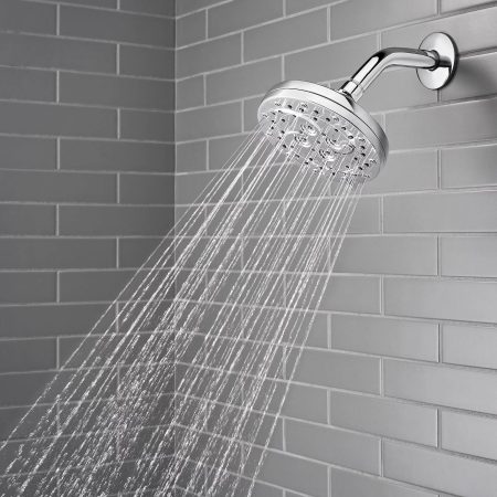 Pfister Thermoforce 6-Setting Fixed Wall Mount Spray Shower Head, WaterSense® Certified, Chrome