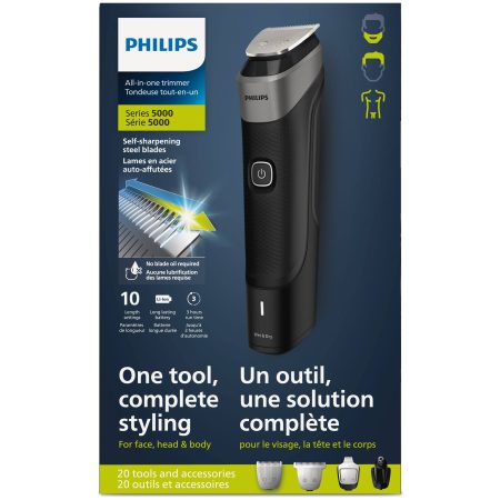 Philips Multigroom Series 5000 All-In-One Rechargeable Cordless Hair Trimmer, 19-pc