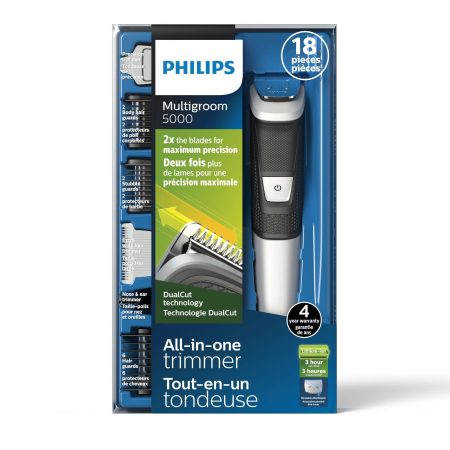 Philips Multigroom Series 5000 All-In-One Rechargeable Cordless Hair Trimmer, 19-pc