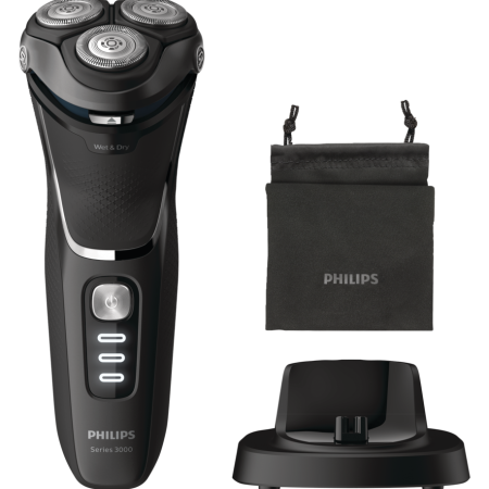 Philips S3332/54 Wet & Dry Electric Razor/Rotary Shaver with Trimmer and Charging Stand