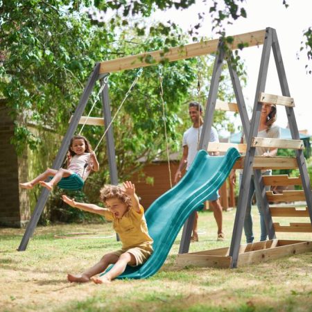 Plum® Tamarin Outdoor Climbing Frame & Swing Set, Kids' Play Centre