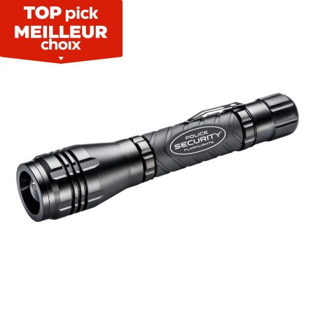 Police Security Elite 900 Lumens Durable 3C Zephyr Handheld Flashlight, Batteries Included, Black