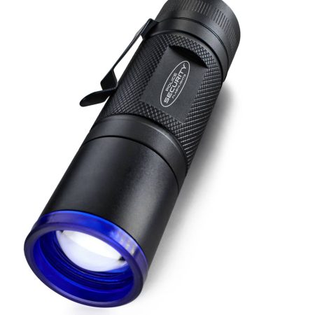 Police Security 500 Lumens Waterproof Aluminum Storm Handheld Flashlight, Batteries Included, Black