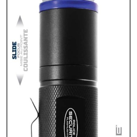 Police Security 500 Lumens Waterproof Aluminum Storm Handheld Flashlight, Batteries Included, Black