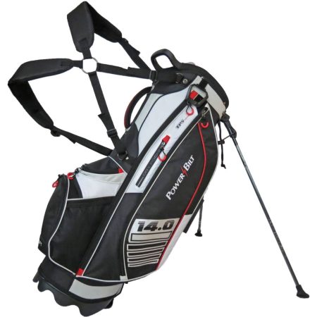 PowerBilt 14-Way Top Golf Stand Bag, Red/Charcoal/Black