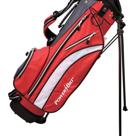 PowerBilt Junior Tour Golf Club Set, Lightweight, For Ages 9-12, Left-Hand, Red