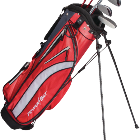 PowerBilt Junior Tour Golf Club Set, Lightweight, For Ages 9-12, Right-Hand, Red