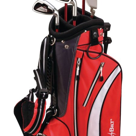 PowerBilt Junior Tour Golf Club Set, Lightweight, For Ages 9-12, Right-Hand, Red