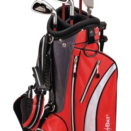 PowerBilt Junior Tour Golf Club Set, Lightweight, For Ages 9-12, Right-Hand, Red