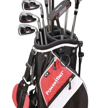 PowerBilt TourBilt Men's Golf Club Set, Left-Hand, Black/Red