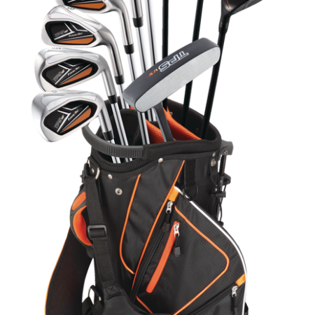 PowerBilt VX Men's Golf Club Set, Lightweight, Right-Hand, Black/Orange