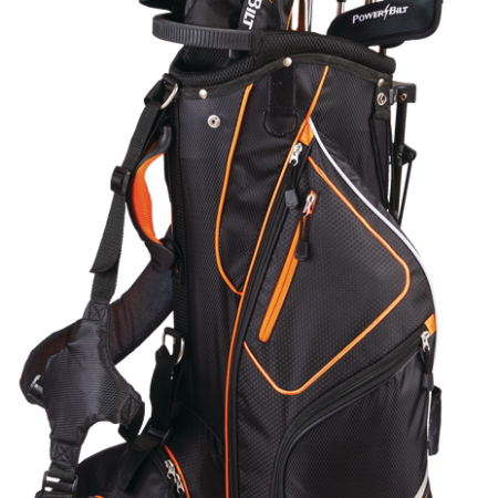 PowerBilt VX Men's Golf Club Set, Lightweight, Right-Hand, Black/Orange