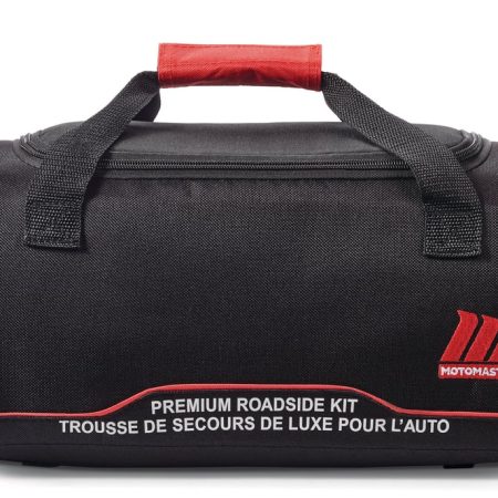 MotoMaster Premium Auto Safety Kit with Booster Cables, Air Compressor and Tow Strap