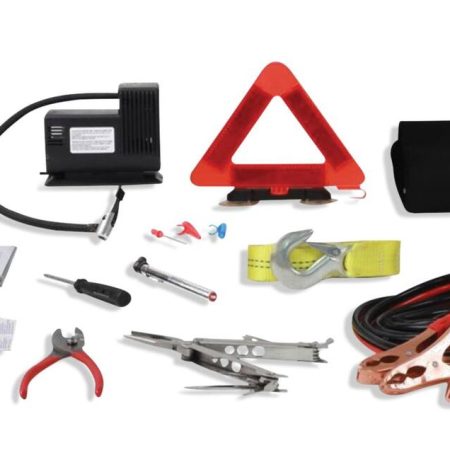 MotoMaster Premium Auto Safety Kit with Booster Cables, Air Compressor and Tow Strap