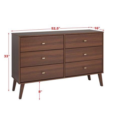 Prepac 6-Drawer Milo Dresser