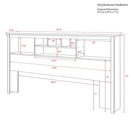 Prepac Bookcase King Headboard