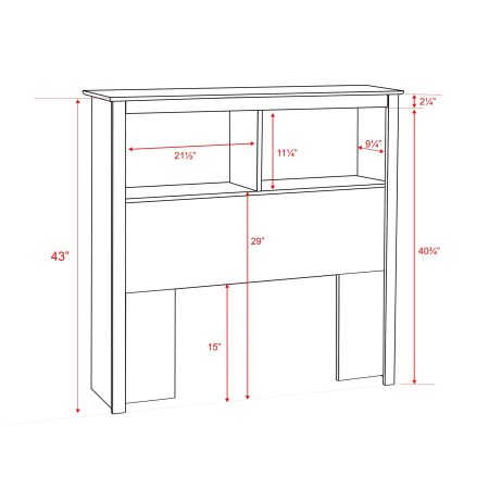 Prepac Bookcase Twin Headboard