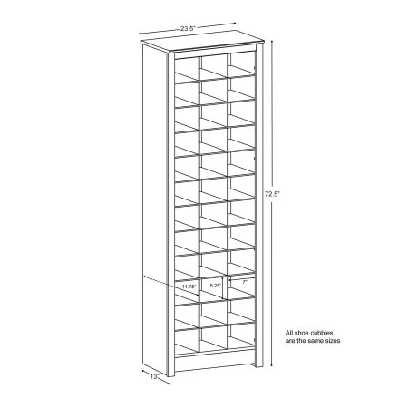 Prepac Space-Saving Shoe Storage Cabinet