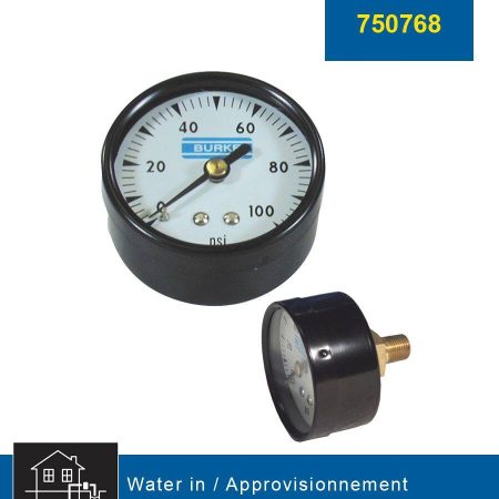 Burcam 75076 80 to 100-PSI Pressure Gauge