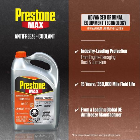 Prestone® MAX  Antifreeze/Coolant -  American Orange -  50/50 Premixed - 3.78L