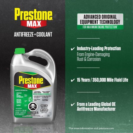 Prestone® MAX  Antifreeze/Coolant - Asian Green -  50/50 Premixed - 3.78L