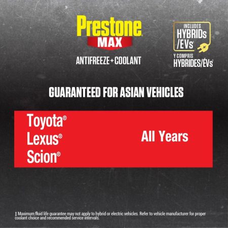 Prestone® MAX  Antifreeze/Coolant - Asian Red -  50/50 Premixed - 3.78L