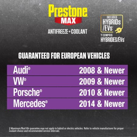 Prestone® MAX  Antifreeze/Coolant - European Violet -  50/50 Premixed - 3.78L