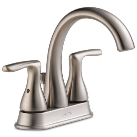 Delta Principals 2-Handle Lavatory Sink Faucet, Centerset Installation, Brushed Nickel