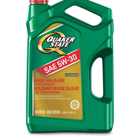 Quaker State High Mileage 5W30 Synthetic Engine/Motor Oil, 5-L