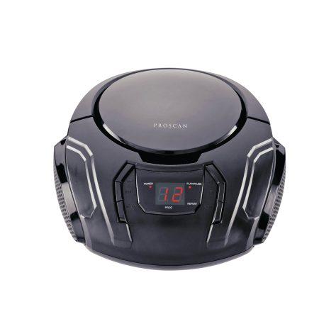 Proscan SRCD261B-BLK Portable CD Player Boombox Stereo w/ AM/FM Radio & AUX-IN