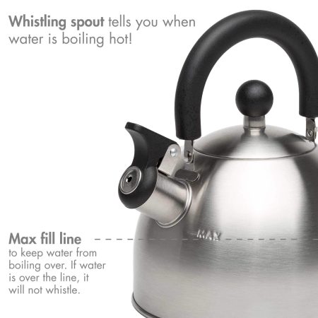 Epoca Stainless Steel Stovetop Kettle, 1.4-L