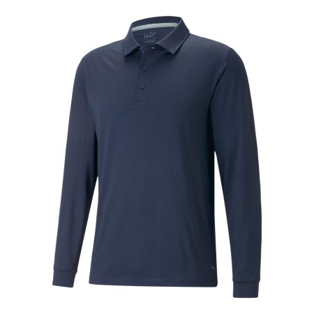 PUMA Men's You-V Long Sleeve Polo Shirt