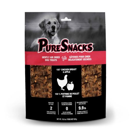 Pure Snacks Air Dried Chicken & Apple Dog Treats, 539-g