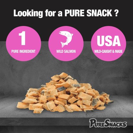 PureSnacks Freeze Dried Wild Salmon Cat Treats, 23-g