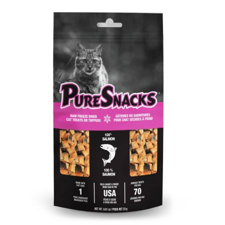 PureSnacks Freeze Dried Wild Salmon Cat Treats, 23-g