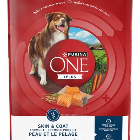 Purina ONE +Plus Adult Dry Dog Food, Skin & Coat Formula, 9.5-kg