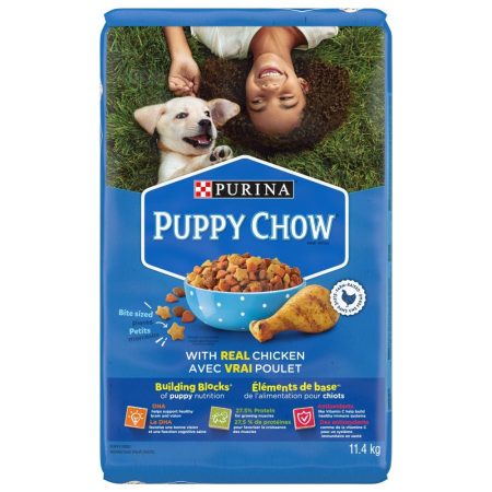 Purina Puppy Chow Complete Chicken Puppy Dry Dog Food, High-Protein & Nutrient-Dense, 11.4-kg