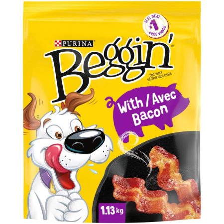 Purina Beggin' Strips Bacon-Flavour Adult Dog Treats, Dry Treats, 1.13-kg