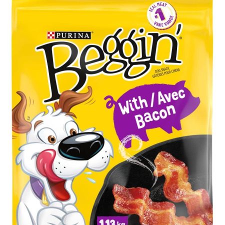 Purina Beggin' Strips Bacon-Flavour Adult Dog Treats, Dry Treats, 1.13-kg