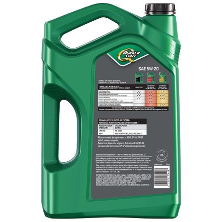 Quaker State 5W20 Synthetic-Blend Engine/Motor Oil, 5-L