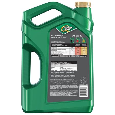 Quaker State Full Synthetic 5W20 Engine/Motor Oil, 5-L